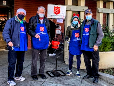 Ringing the Bell for Salvation Army, December 2021